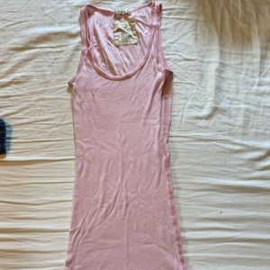 Pink Holloster ribbed tank